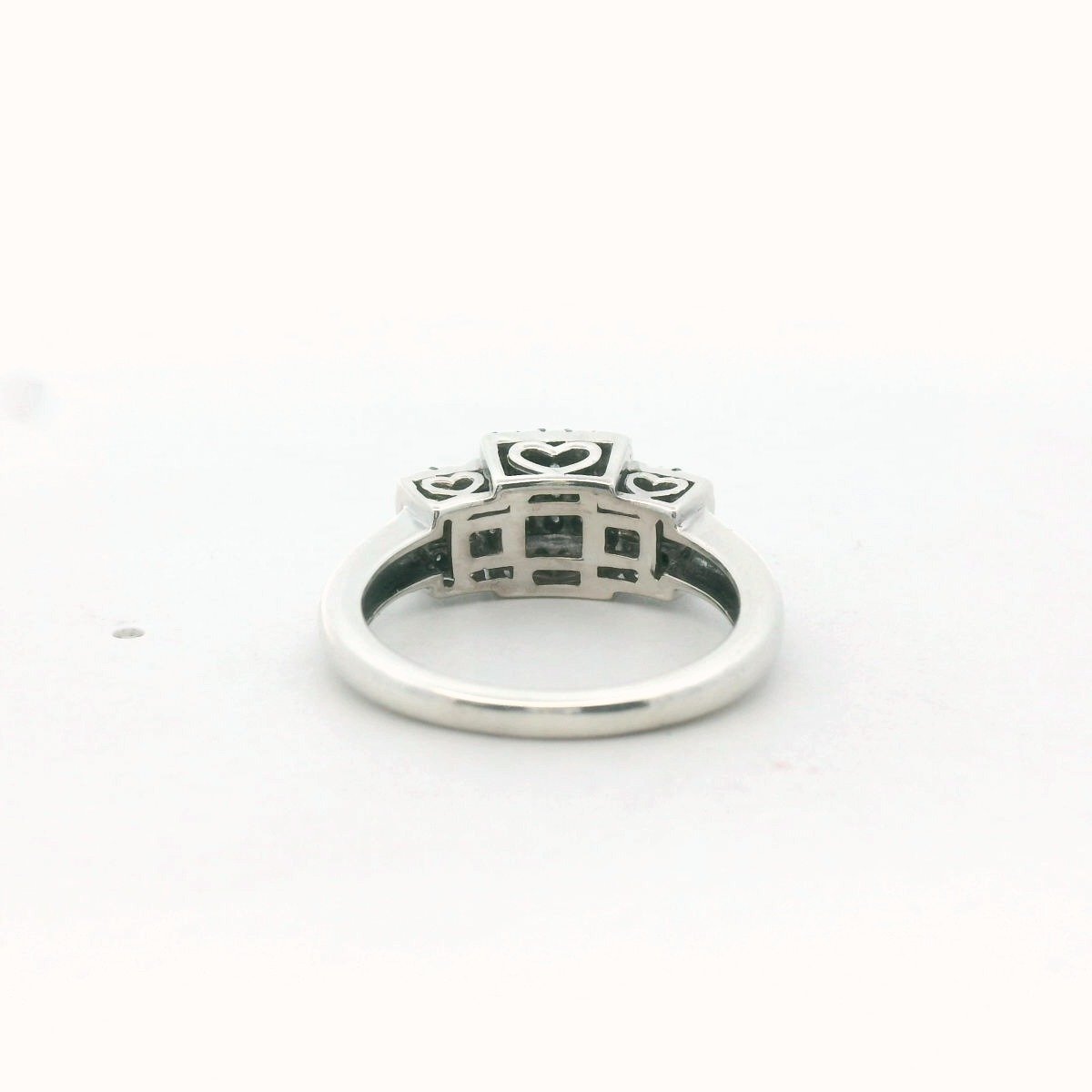 Sterling Silver 3-Tier Diamond Ring