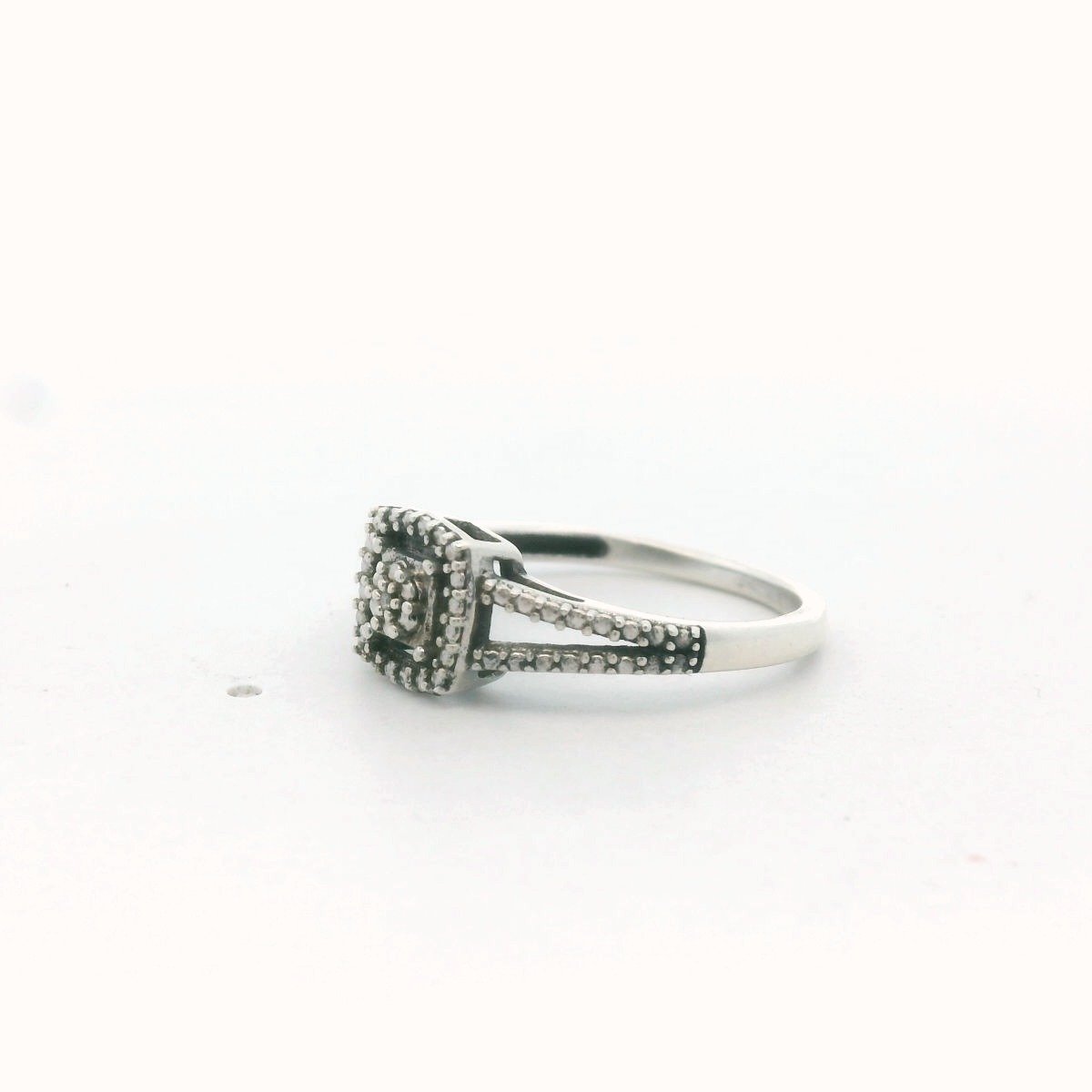 Sterling Silver Single Diamond Ring