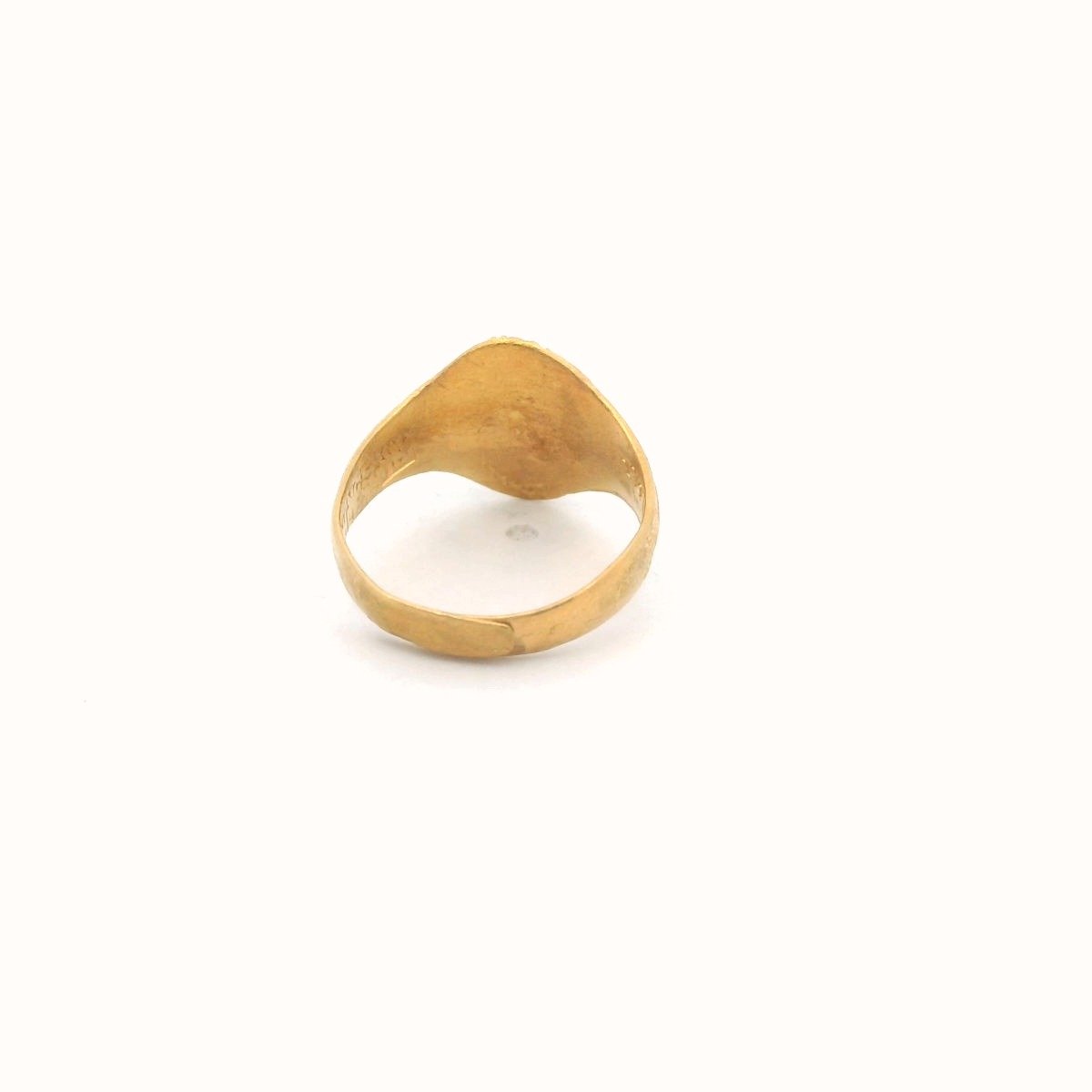 24K Yellow Gold Adjustable Child Signet Ring