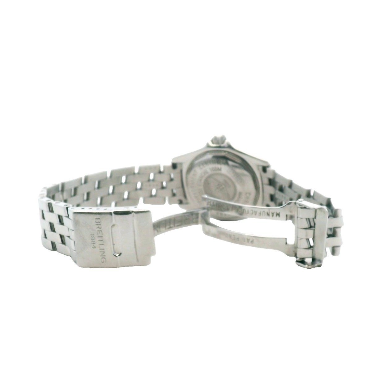 Breitling A72345 Pink Mother of Pearl Dial Diamond Bezel Steel Quartz Watch