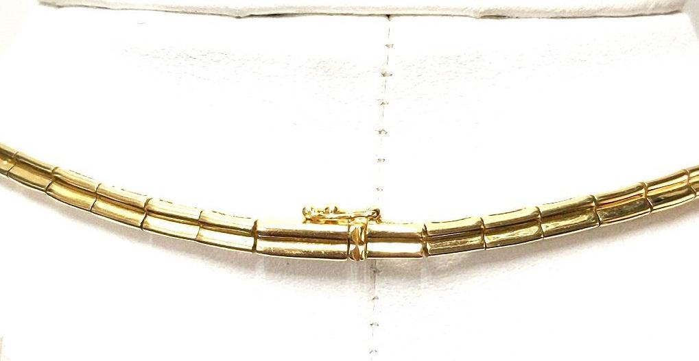 14K Yellow Gold Princess Cut Diamond Necklace