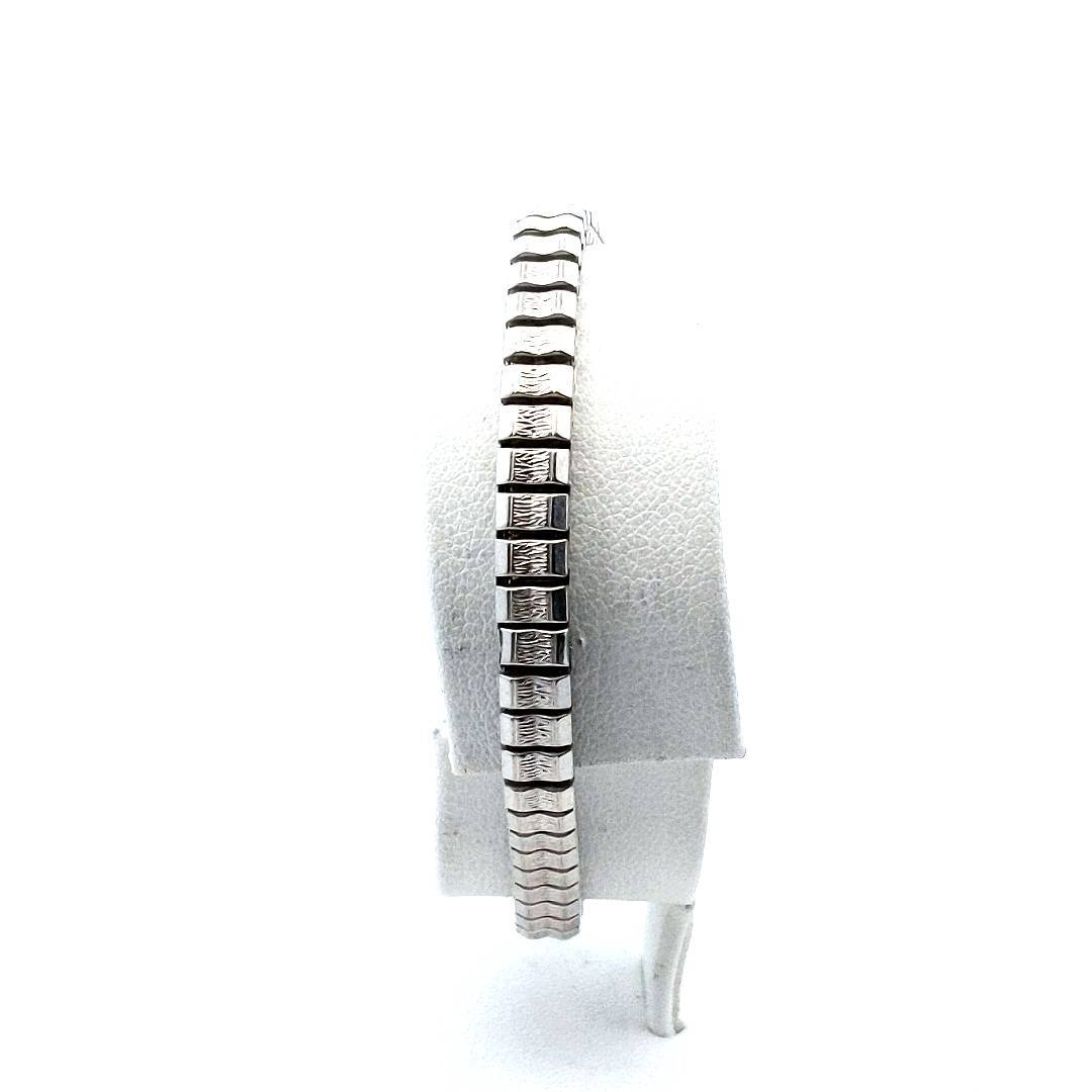 Vintage Platinum & Steel Elgin Manual Wind Diamond Watch