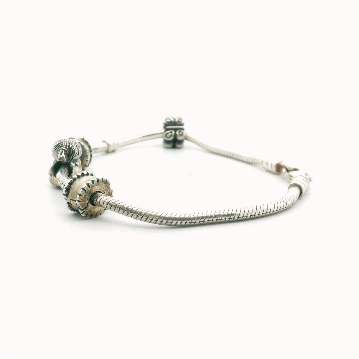 Pandora Sterling Silver Girl & Butterfly Charm Bracelet