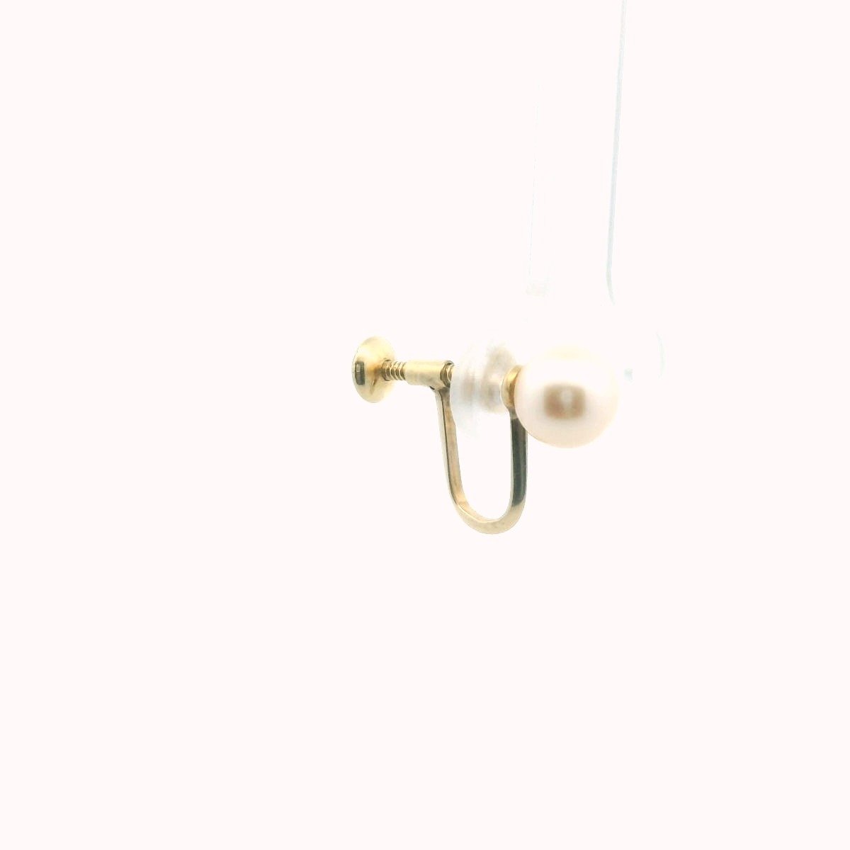 Mikimoto 14k Yellow Gold Single Cultured Pearl Screwback Earring