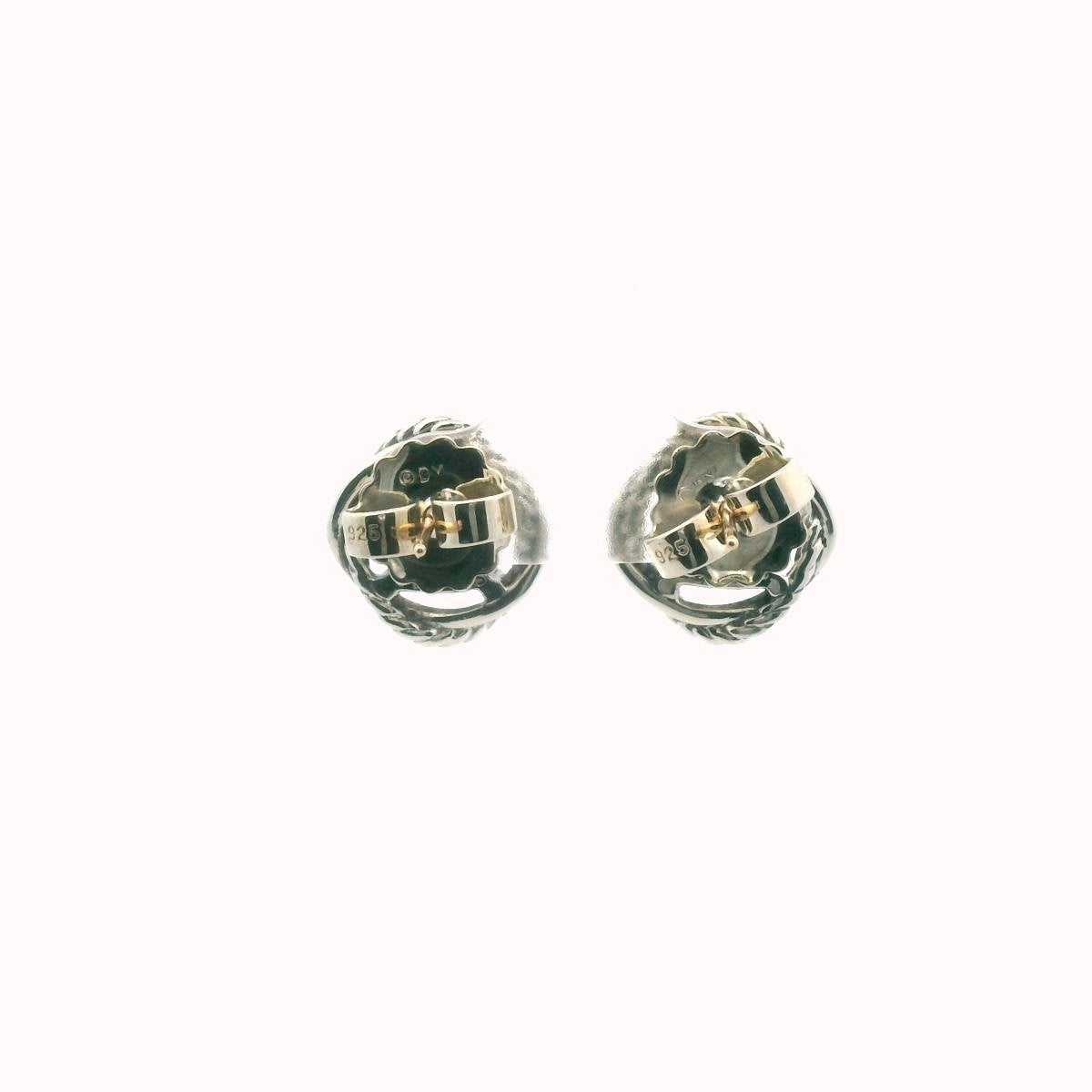 David Yurman Sterling & 14K Gold Morganite Infinity Earrings