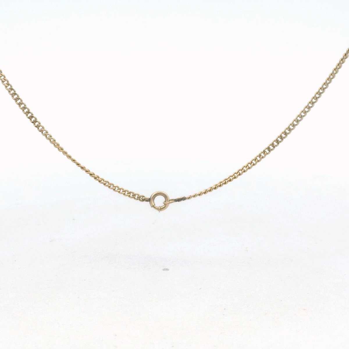 Antique Victorian 14K Yellow Gold Square Locket Necklace