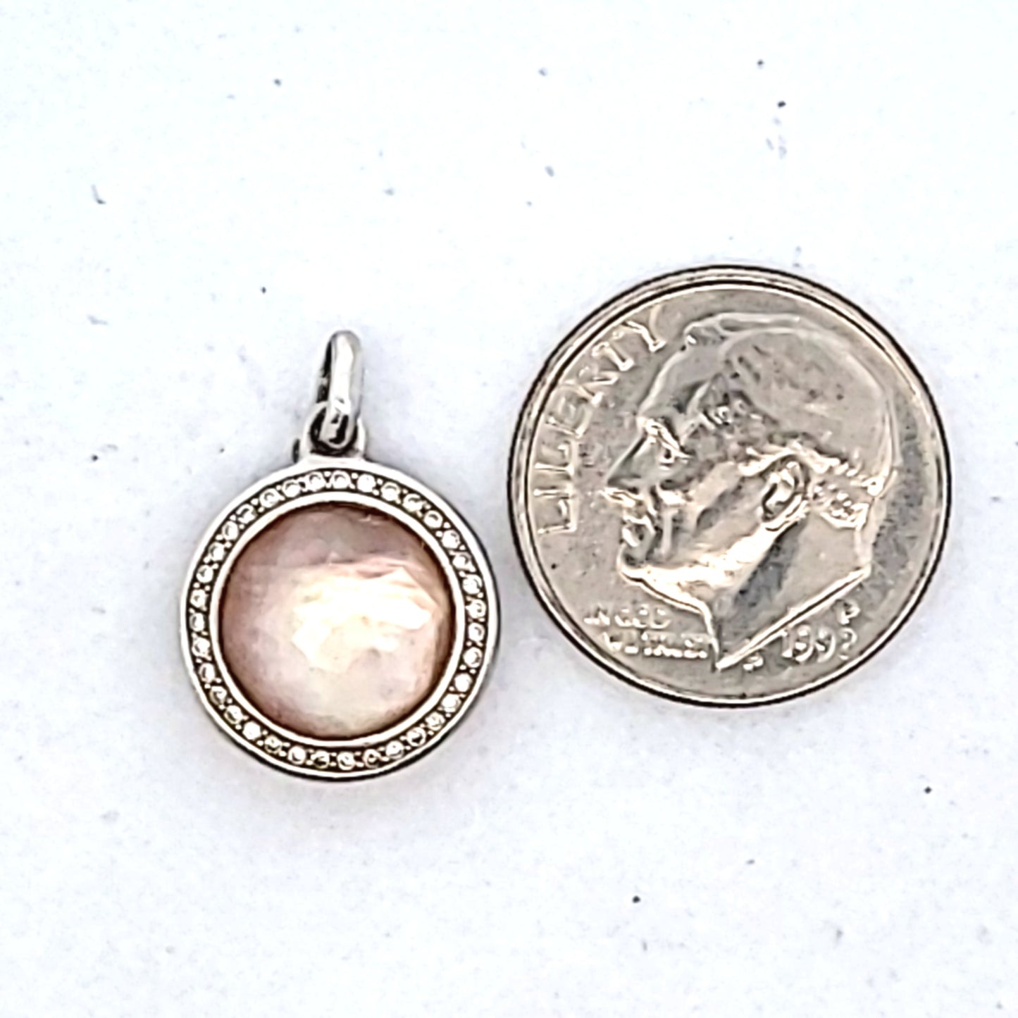 Ippolita Sterling Silver Diamond & Mabe Doublet Pendant