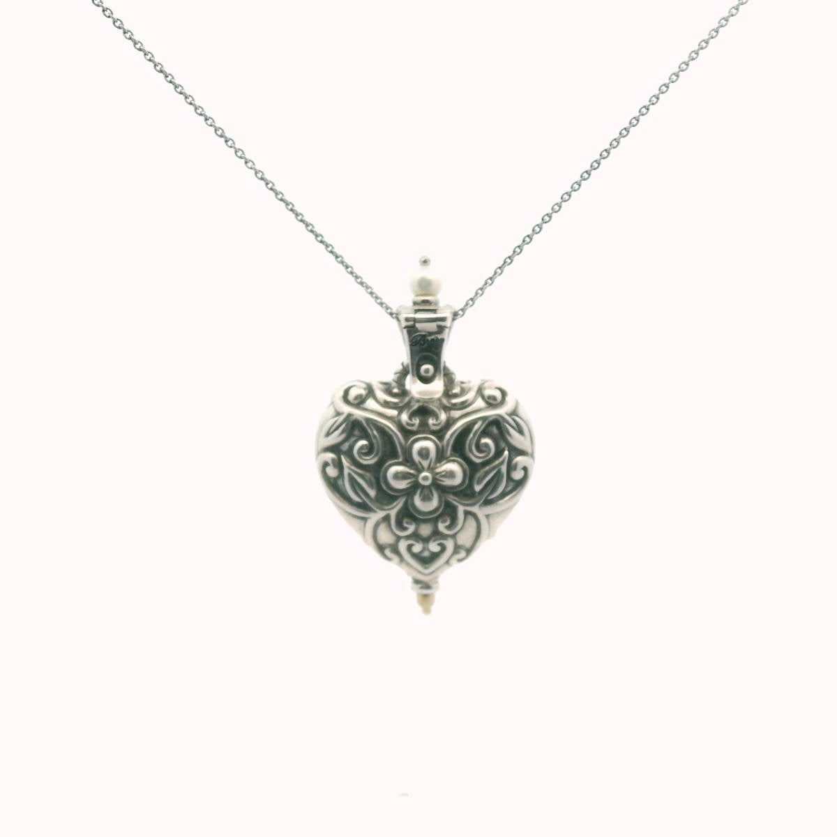 Bixby Sterling & 18K Gold Multi-Stone Pearl Heart Necklace