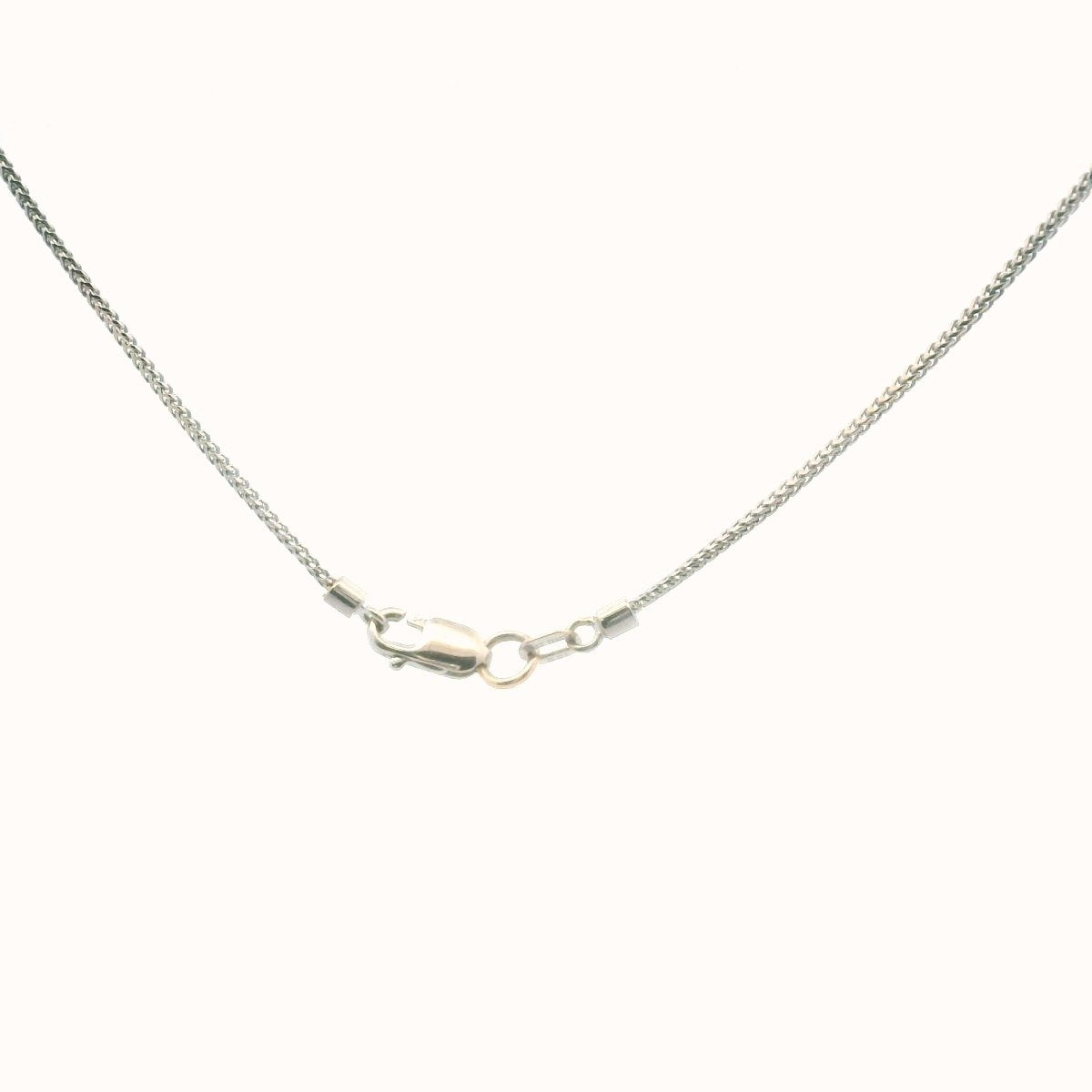 14K White Gold Diamond Cross Necklace