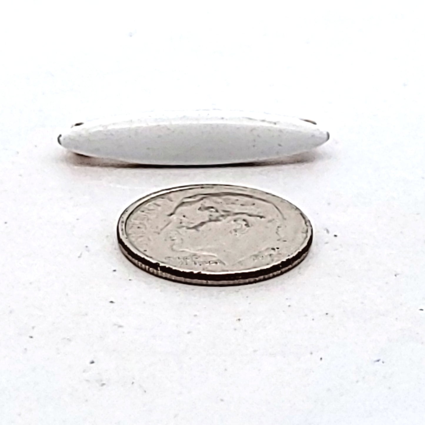 Antique 14K Yellow Gold White Enamel Lingerie Pin