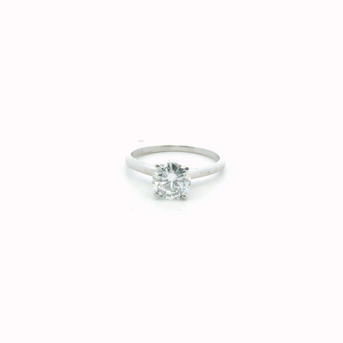 Vintage Platinum Solitaire 1.00ct Natural Diamond Engagement Ring