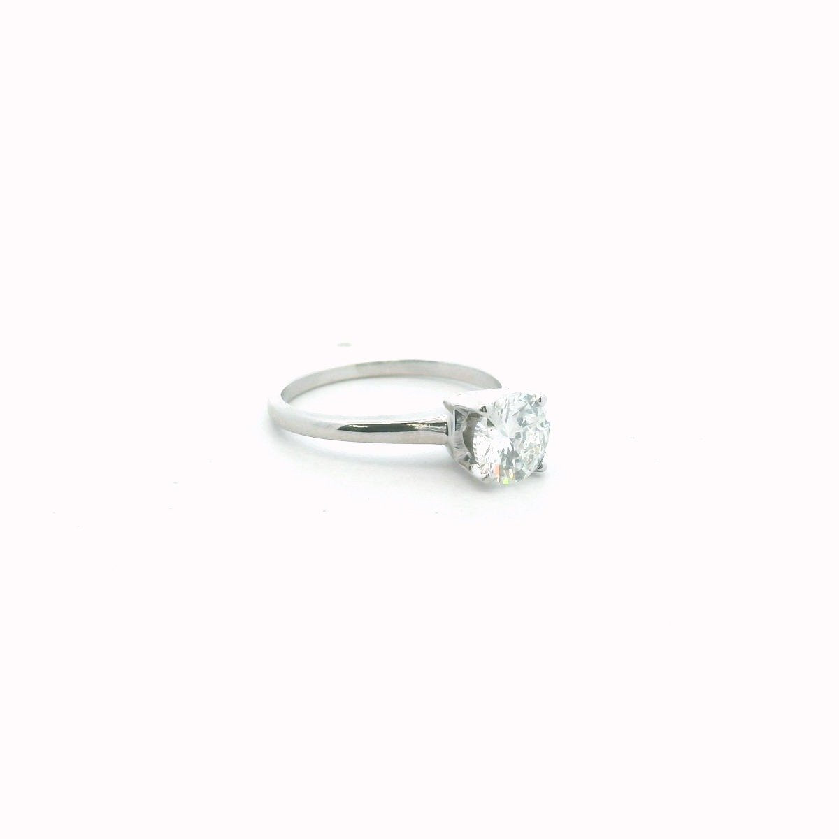 Vintage Platinum Solitaire 1.00ct Natural Diamond Engagement Ring