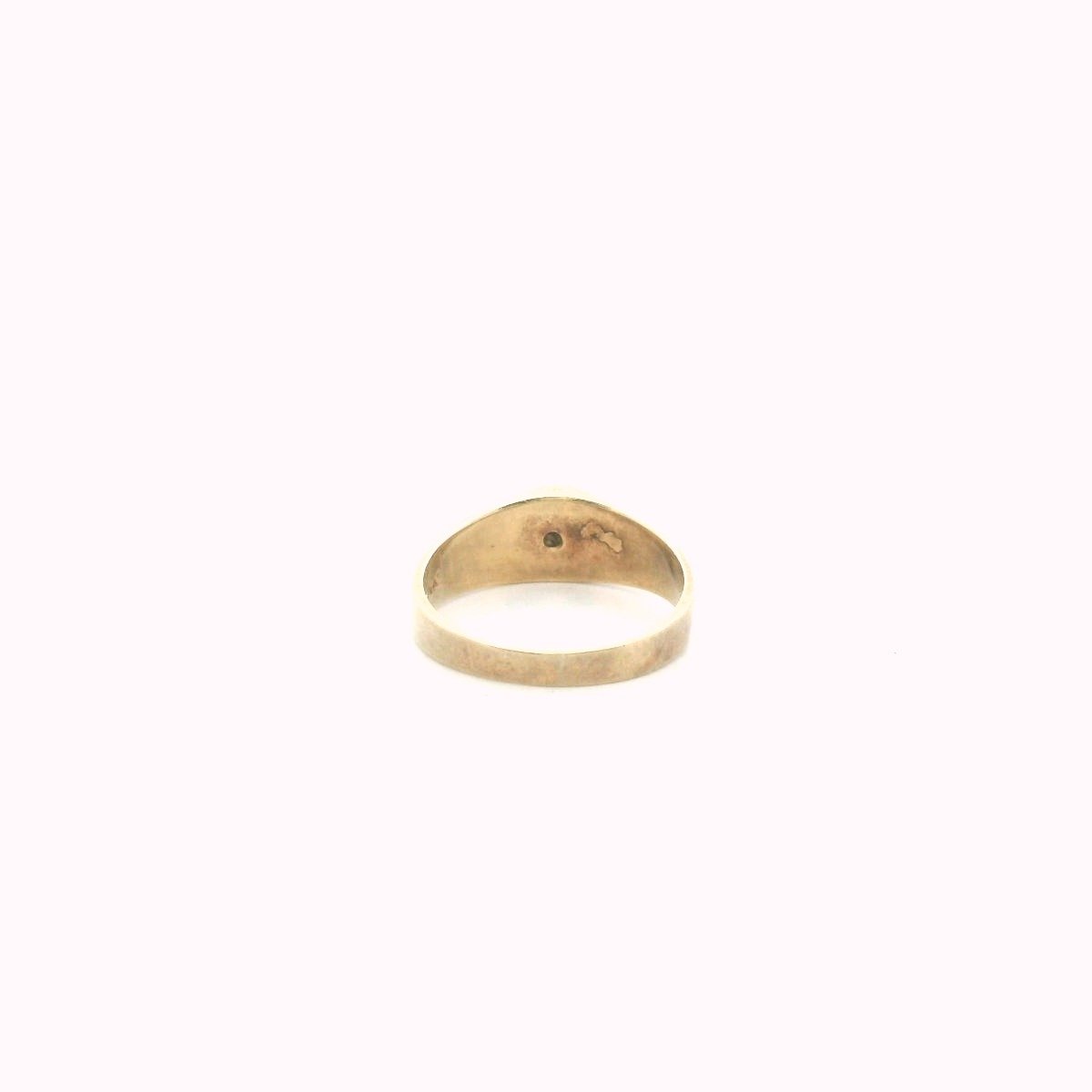 Antique Art Deco 14K Two Tone Gold Diamond Carved Baby Ring