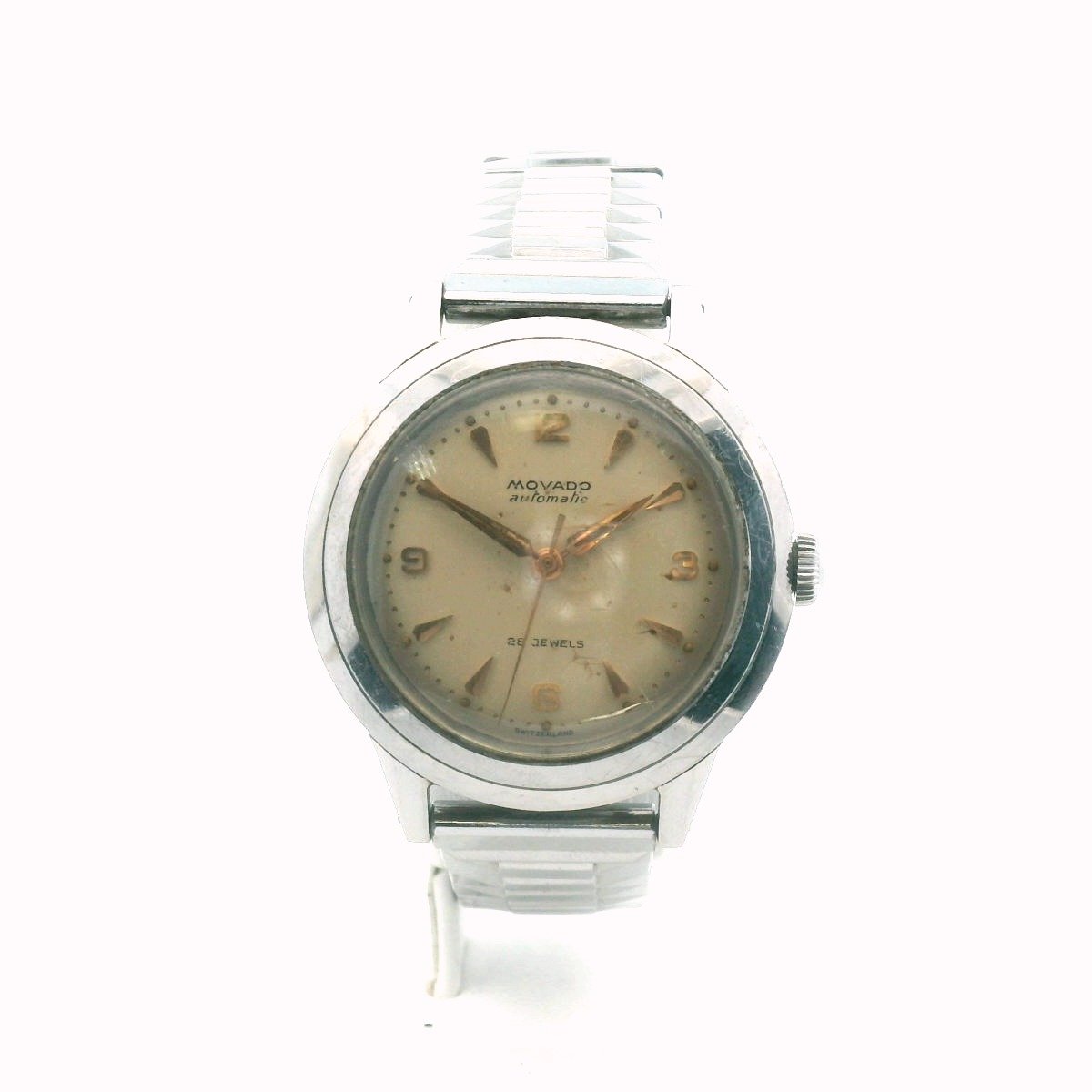 Vintage 1950s Movado Stainless Steel Automatic Watch