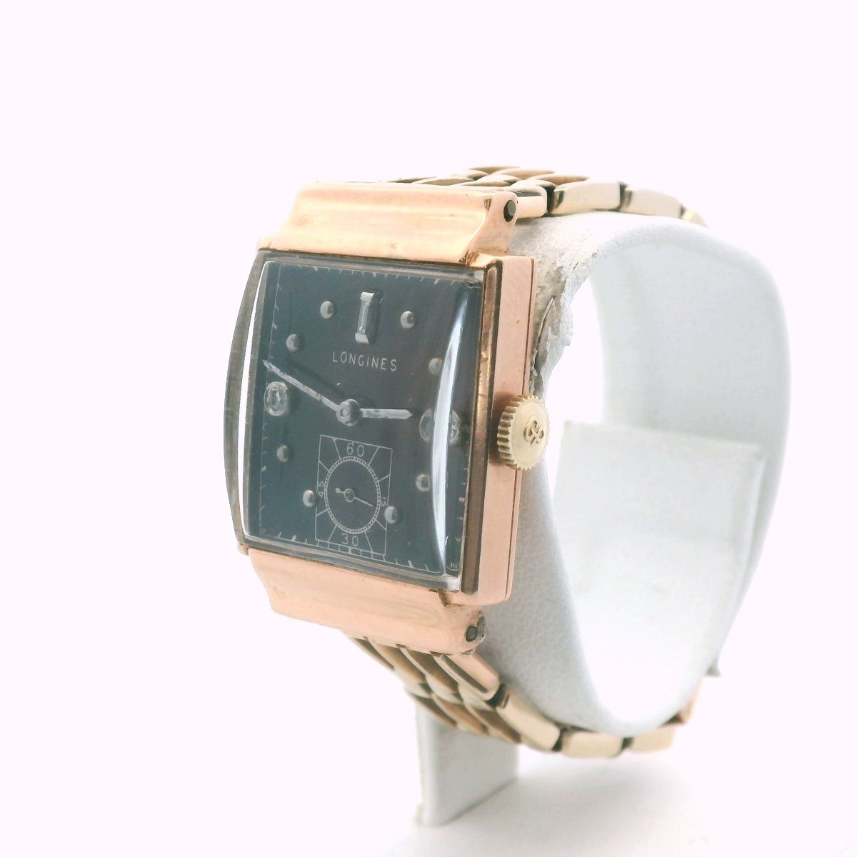 Vintage Longines 14K Rose Gold Diamond Dial Manual Wind Watch