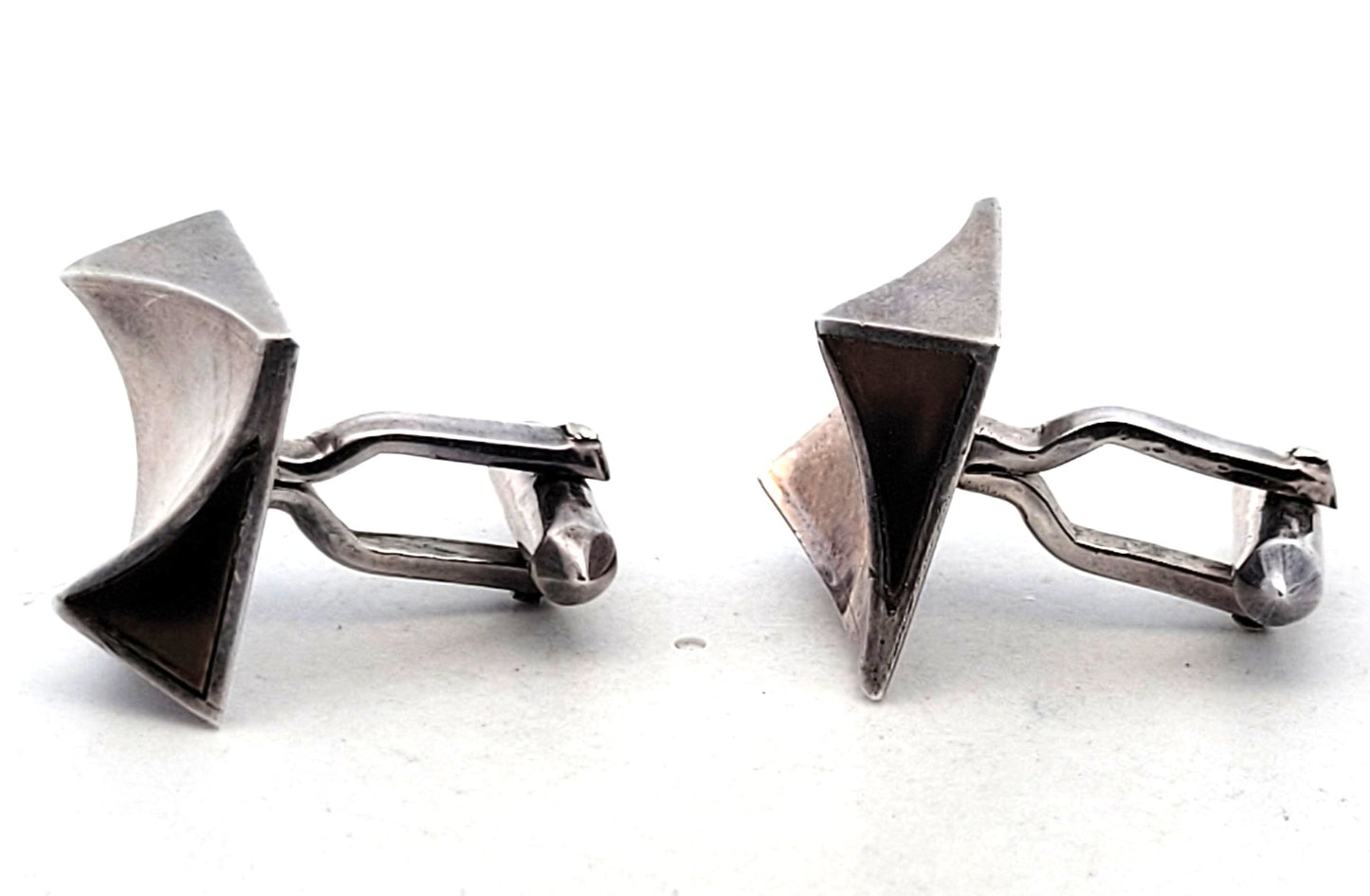 Designer 970 Silver Mid Century Antonio Pineda Cufflinks