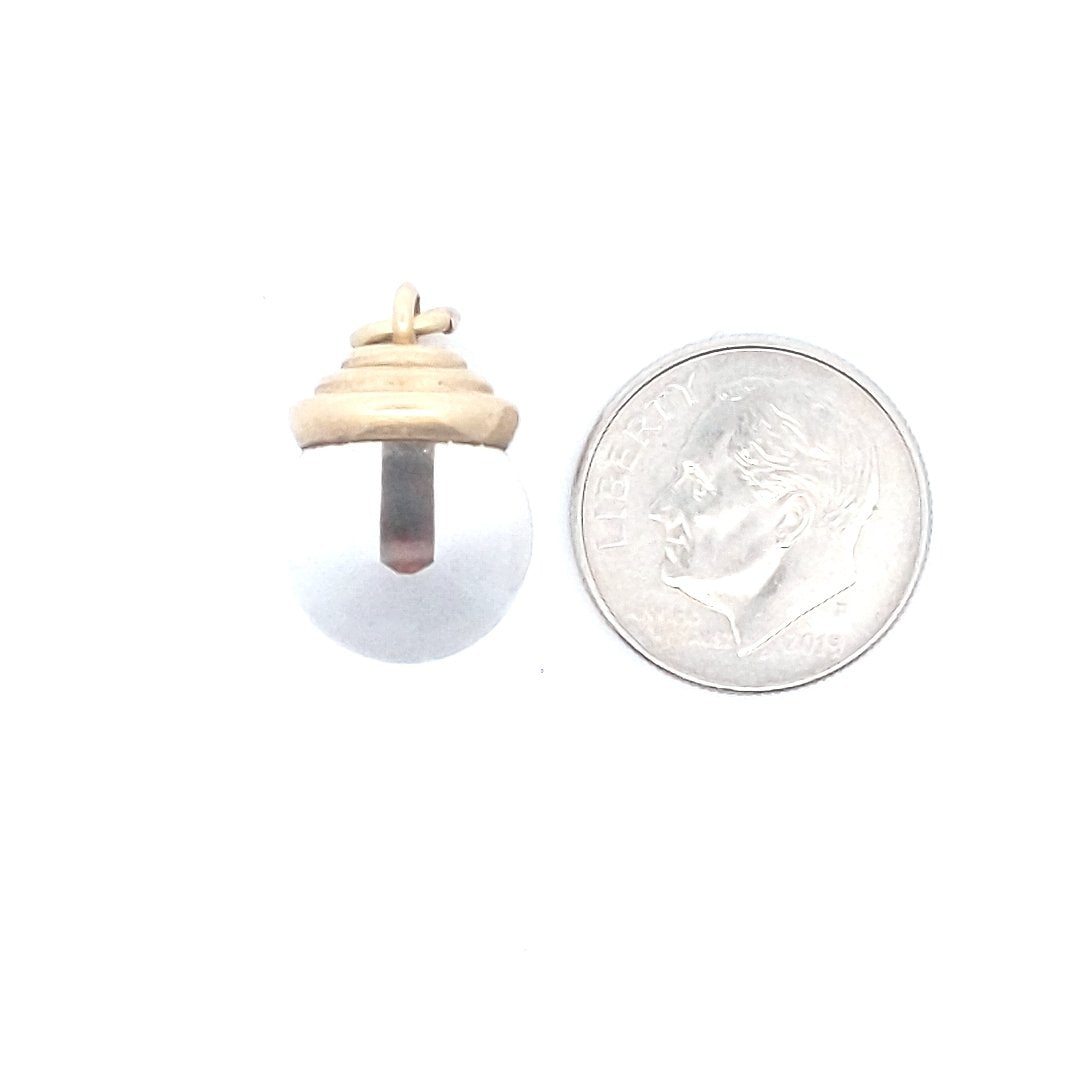 Vintage 14K Yellow Gold Mustard Seed Ball Charm