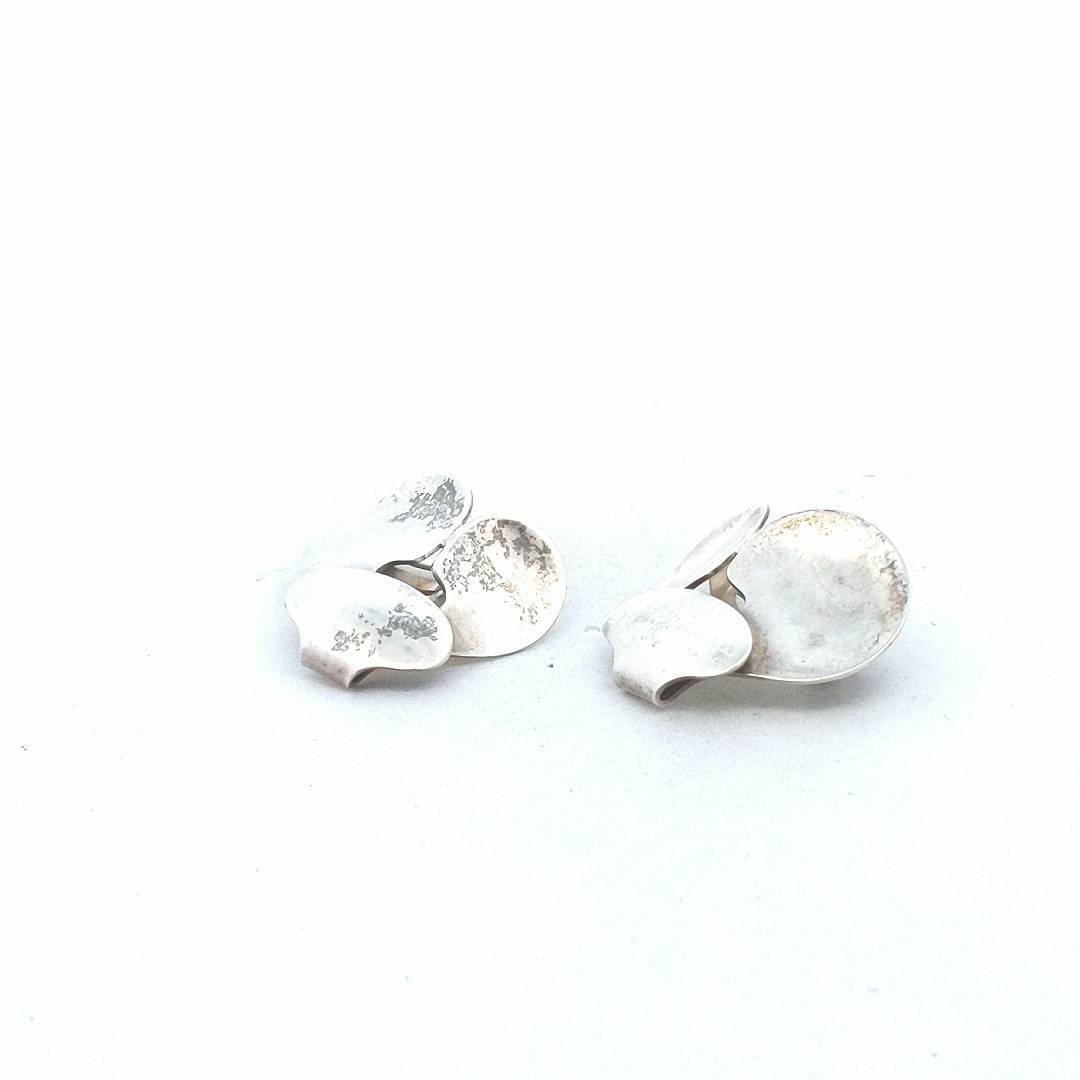 Designer $340 Sterling Silver Georg Jensen Danish Modern Ibe Dahlquist Earrings