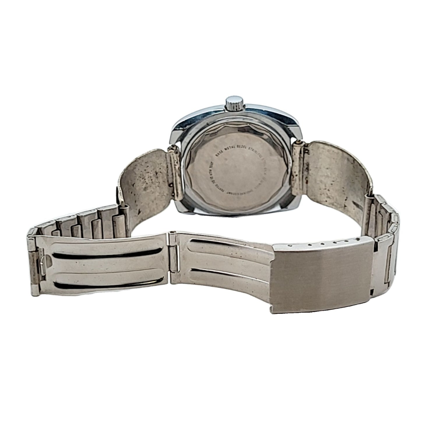 Midwest Chrome and Stainless Steel Belair Turquoise Thunderbird Manual Wind Watch