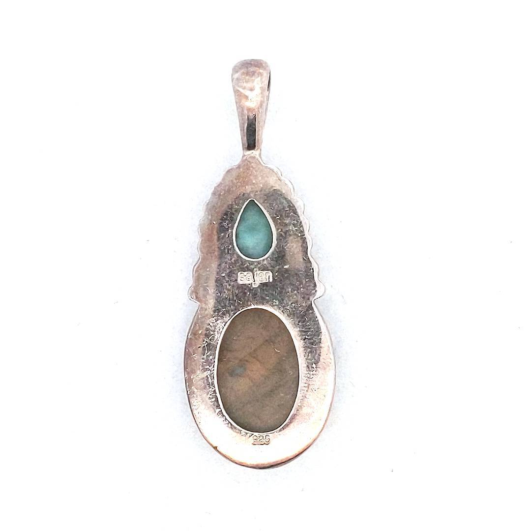 Sajen Sterling Silver Moonstone & Laramar Pendant