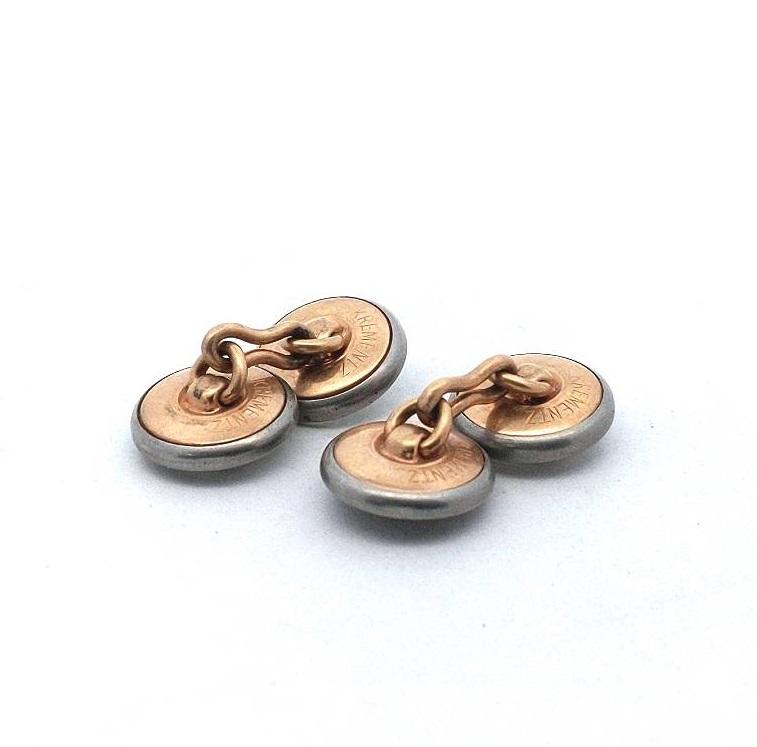 Antique Vintage Kremantz Essex Crystal Golfer Costume Cufflinks