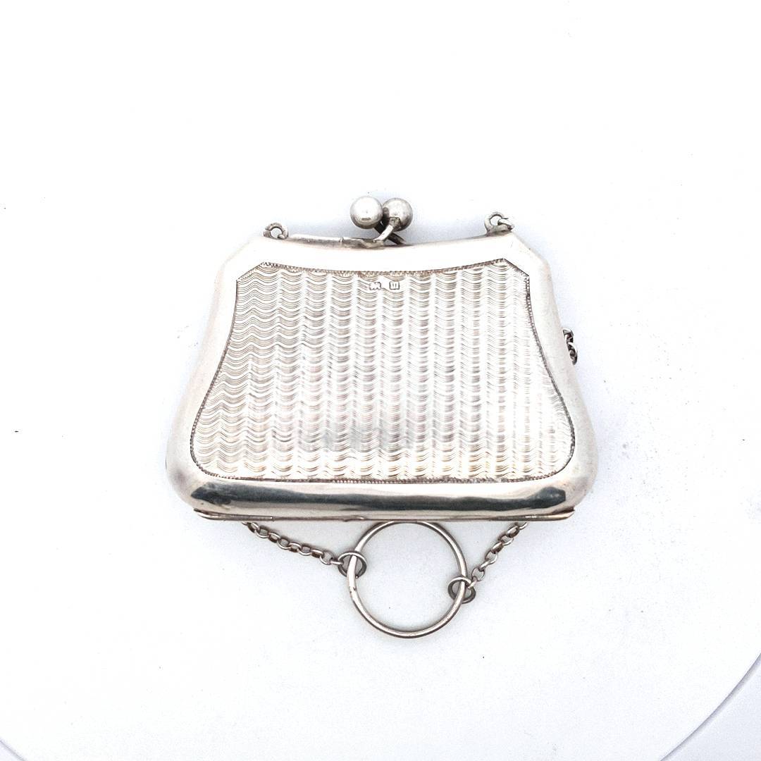 Antique Sterling Silver Cherub Angel Coin Purse