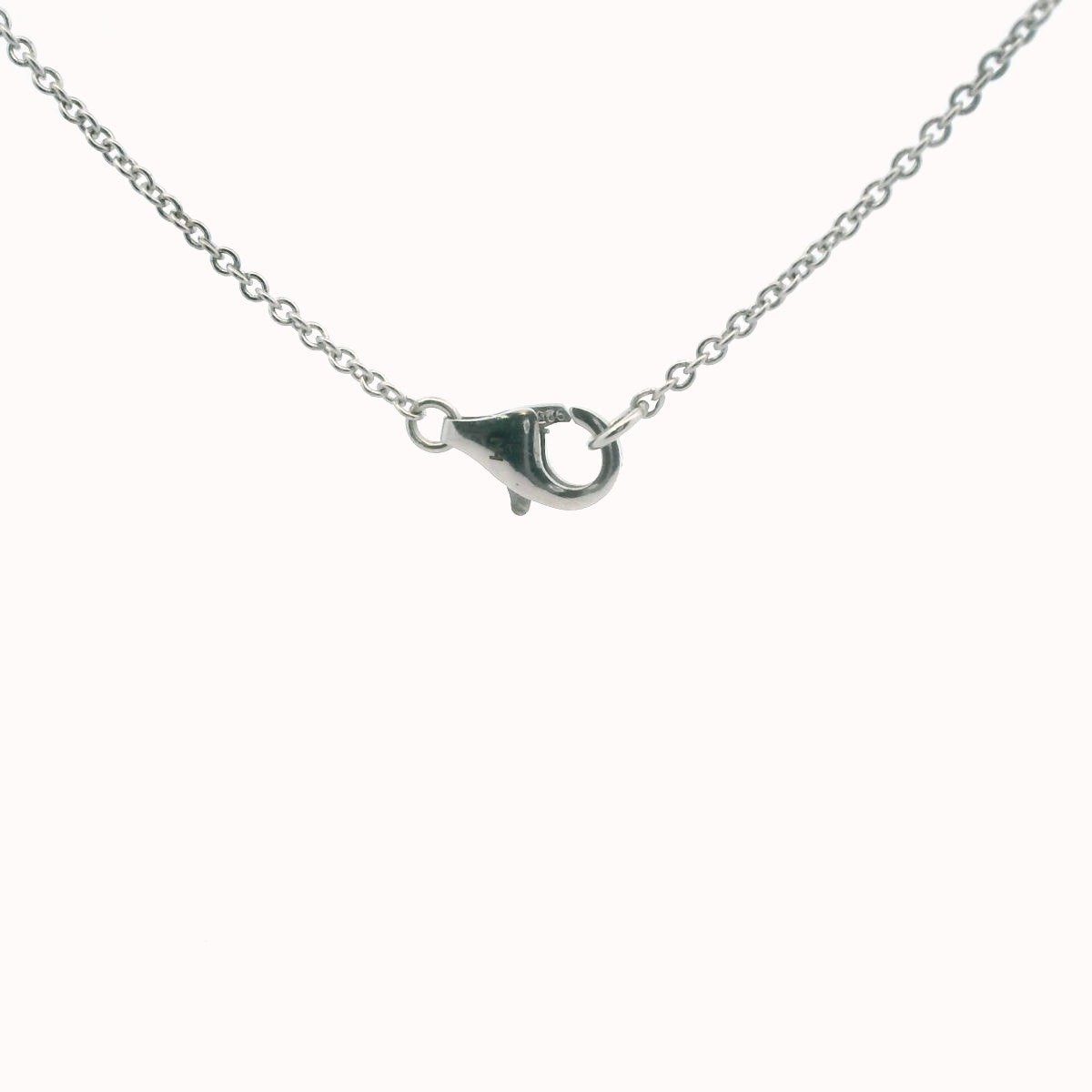 Gold Plated Sterling & Palladium Ruby & White Zircon Necklace