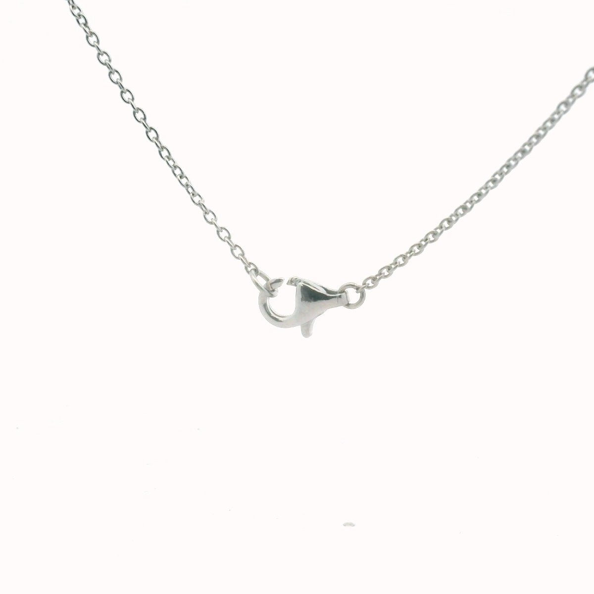 Michael Valitutti Sterling & Palladium Alloy White Zircon Necklace