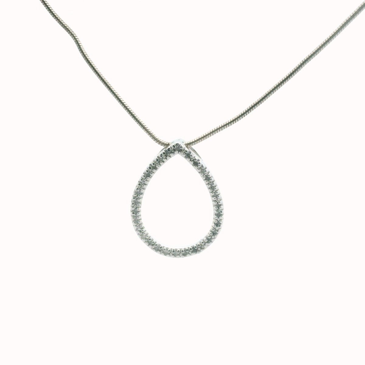Sterling Silver Diamond Loop Necklace