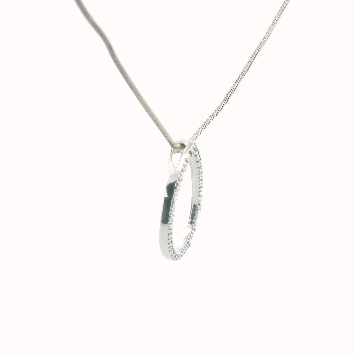 Sterling Silver Diamond Loop Necklace