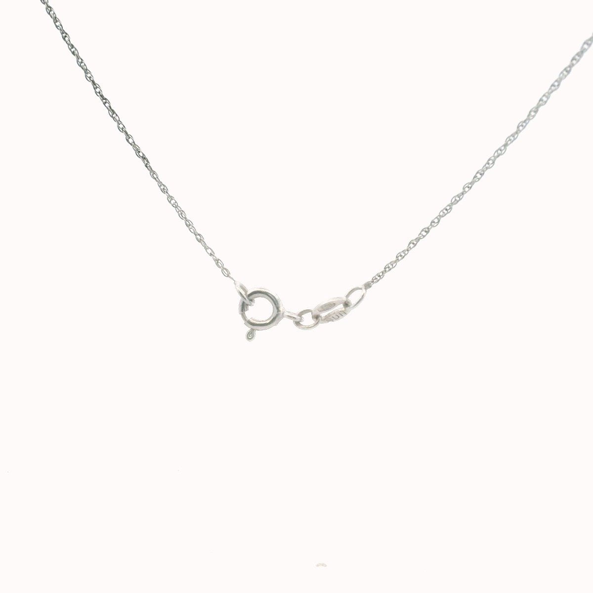 Sterling Silver & Gold Plate Diamond Heart Necklace