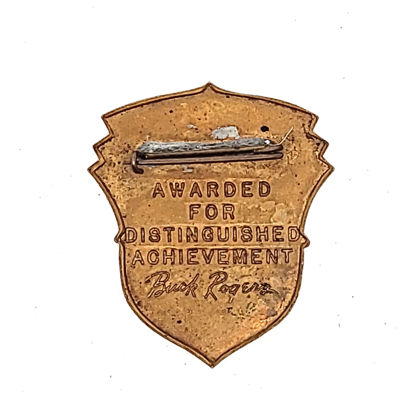 Vintage 1936 Buck Rogers Solar Scouts Chief Explorer Base Metal Badge