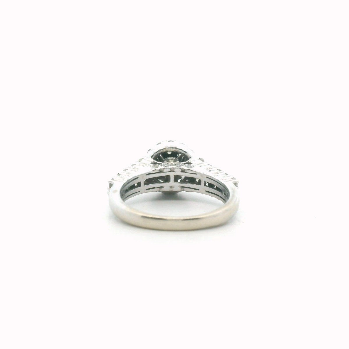 14K White Gold Natural Diamond Ring