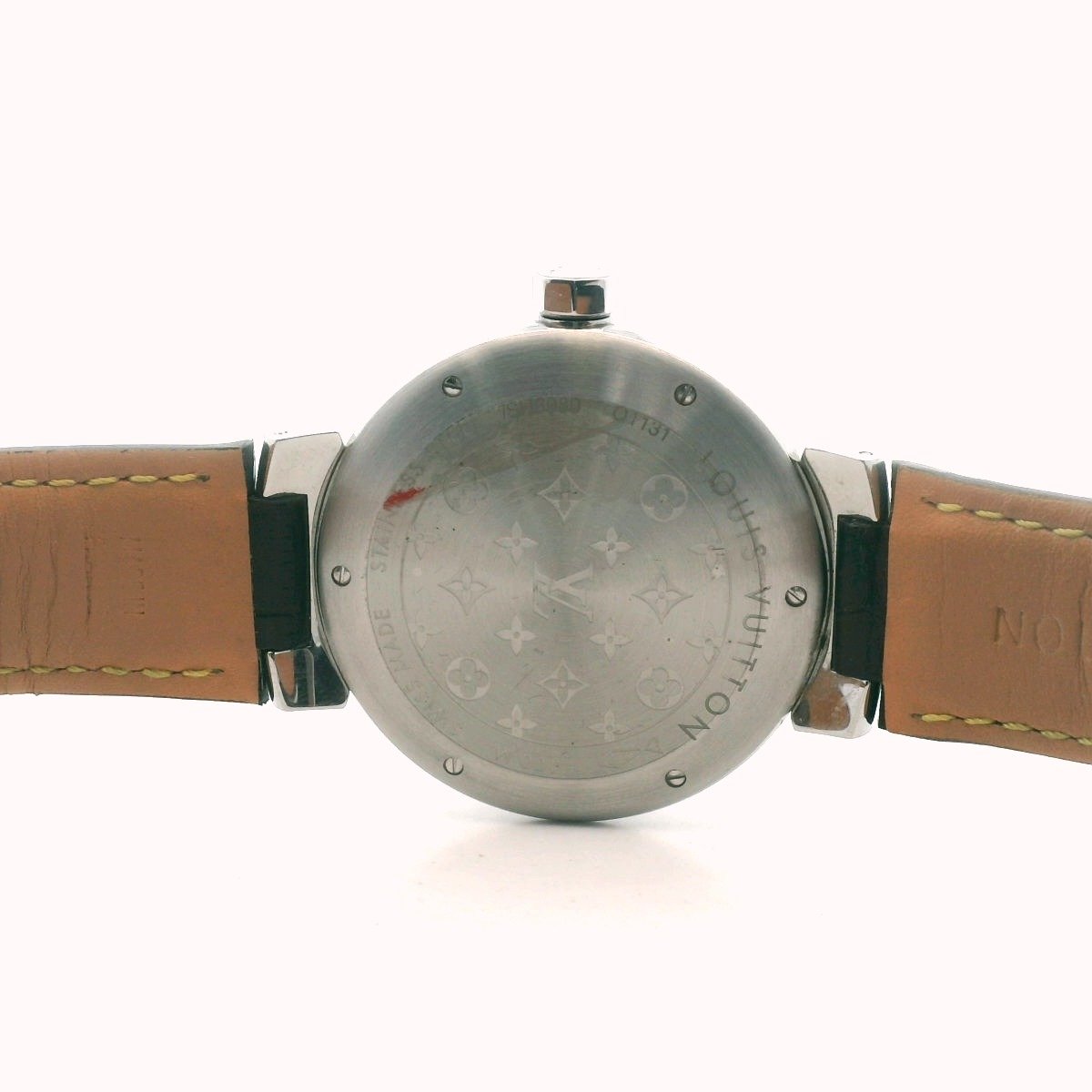 Louis Vuitton Q1131 Stainless Steel Tambour GMT Automatic Watch