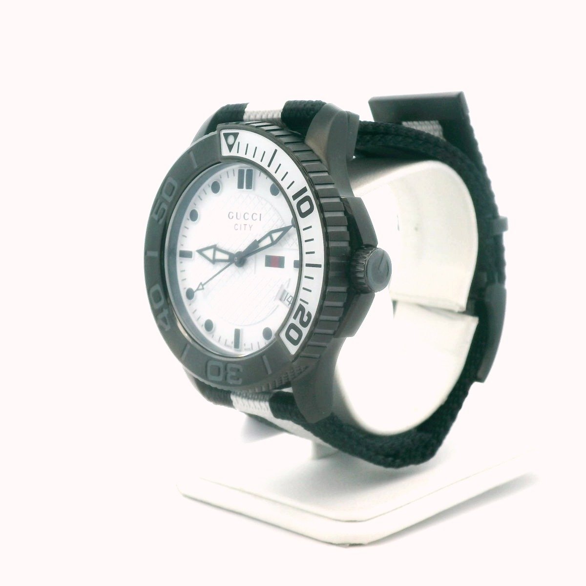 Gucci City PVD Stainless Steel White Dial Quartz Watch