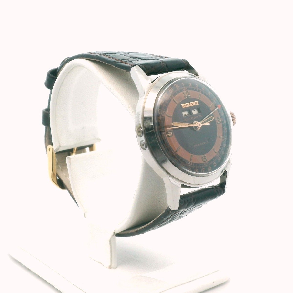Marvin Stainless Steel Calendar Pointer Date Manual Wind Watch