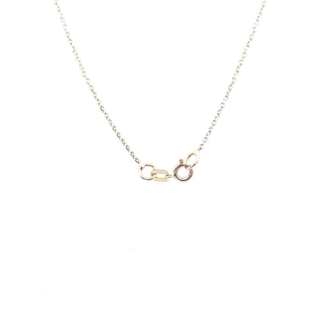 Estate $700 14K Yellow Gold Diamond Cross Necklace