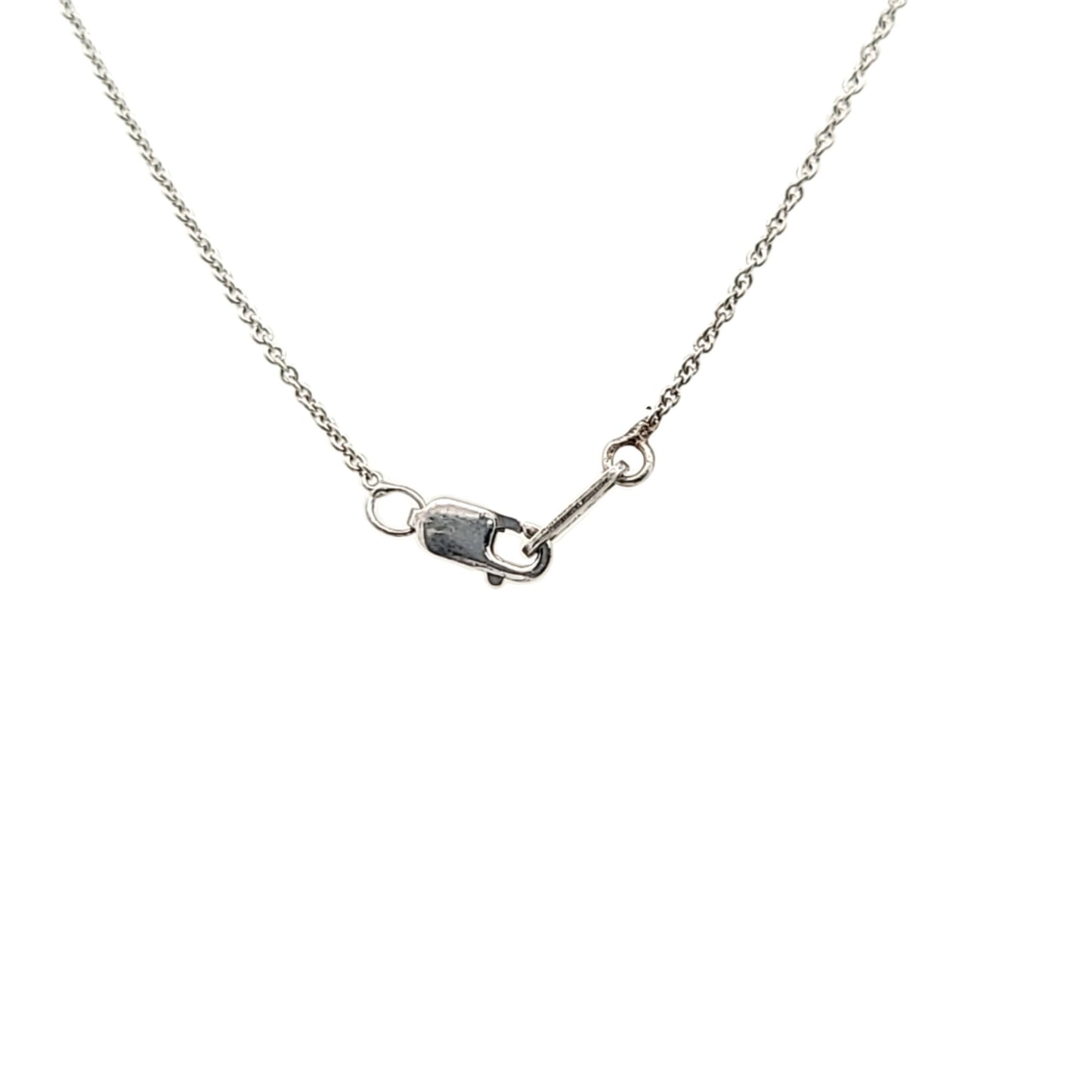 Estate $140 Sterling Silver Pear Shape Diamond Necklace