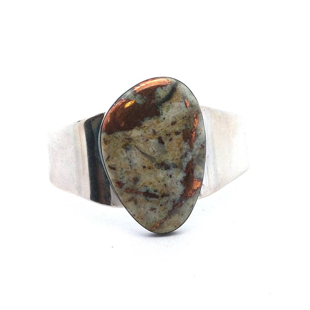 Desert Rose Trading Sterling Silver Copper in Quartz Cuff Bracelet