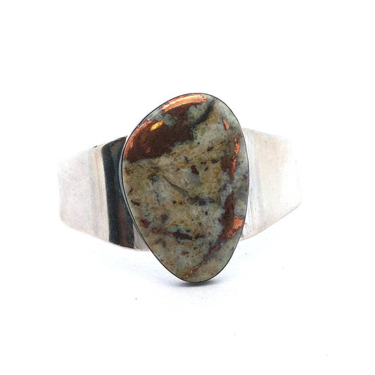 Desert Rose Trading Sterling Silver Copper in Quartz Cuff Bracelet