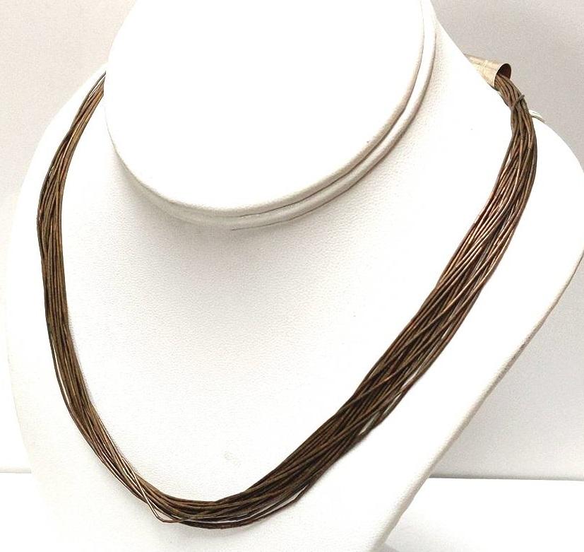 Running Bear Sterling Silver & Copper Multi-Strand Necklace