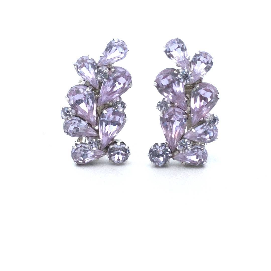 Weiss Blue Rhinestone Bracelet & Earrings Set