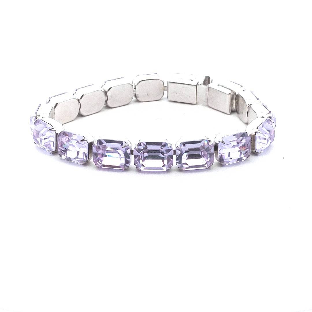 Weiss Blue Rhinestone Bracelet & Earrings Set