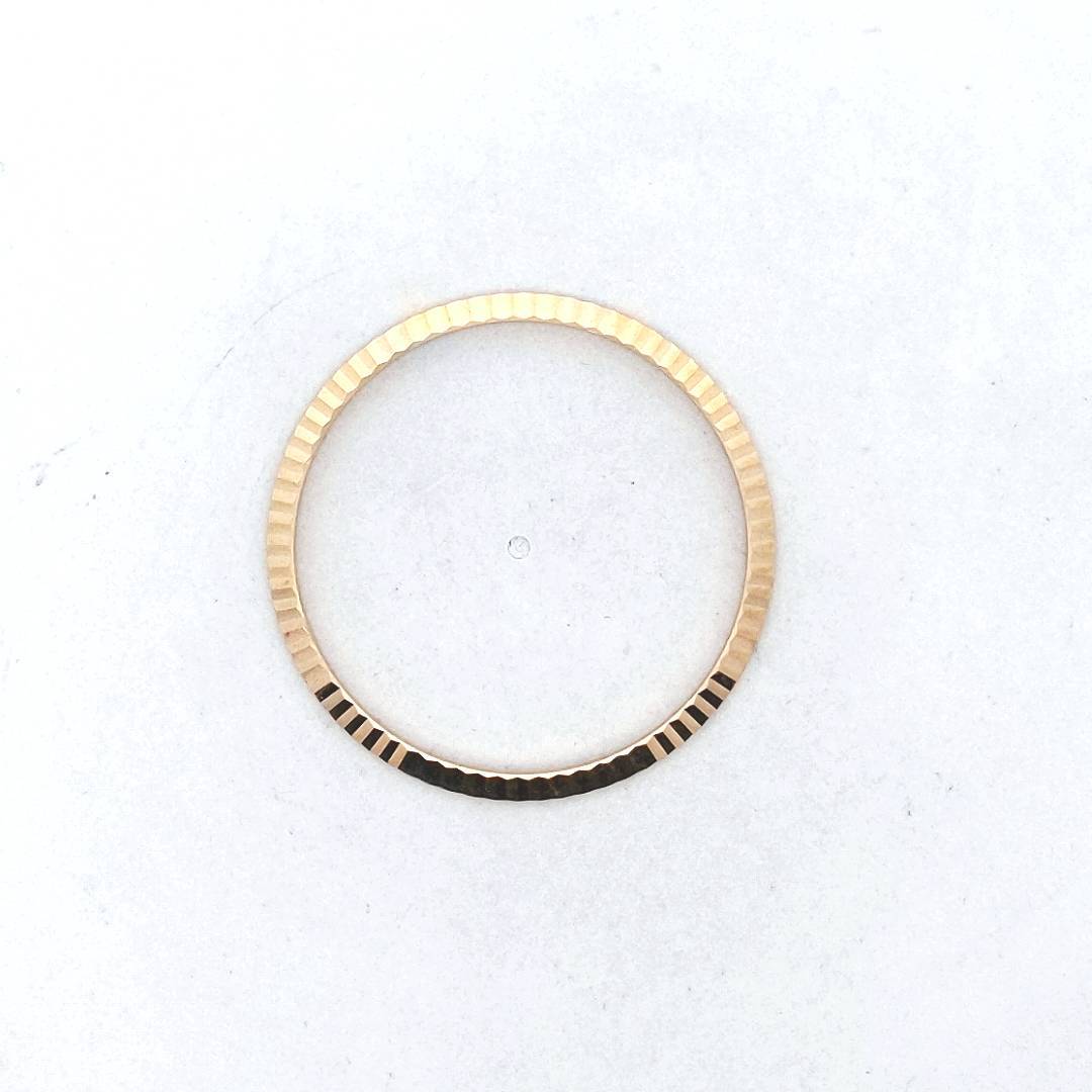 Genuine Rolex 18K Yellow Gold Fluted Watch Bezel
