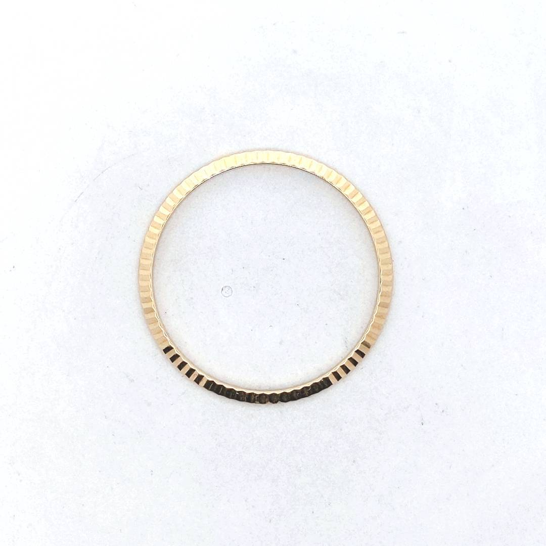 Genuine Rolex 18K Yellow Gold Fluted Watch Bezel