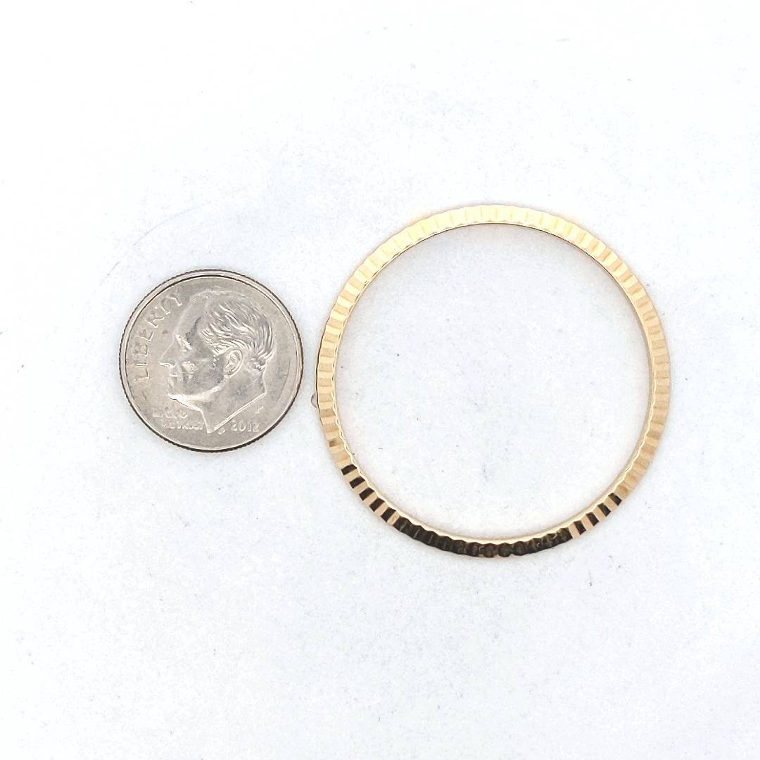 Genuine Rolex 18K Yellow Gold Fluted Watch Bezel