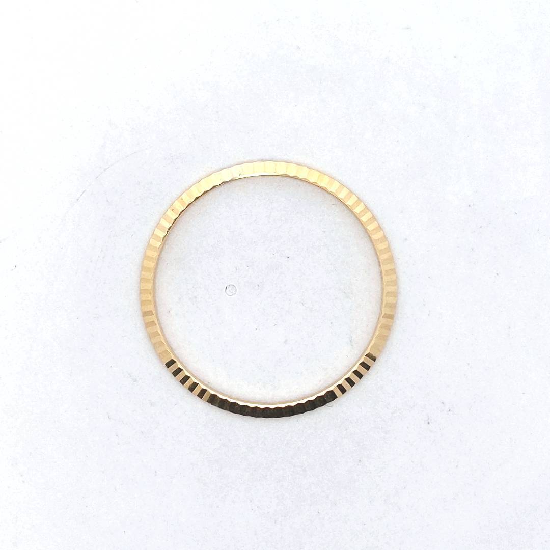 Genuine Rolex 18K Yellow Gold Fluted Watch Bezel