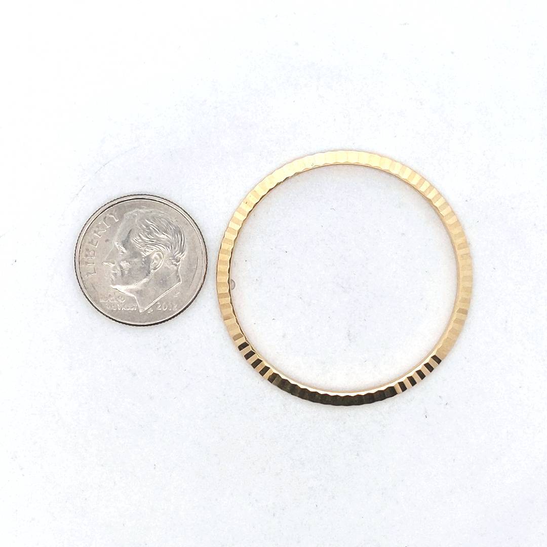 Genuine Rolex 18K Yellow Gold Fluted Watch Bezel