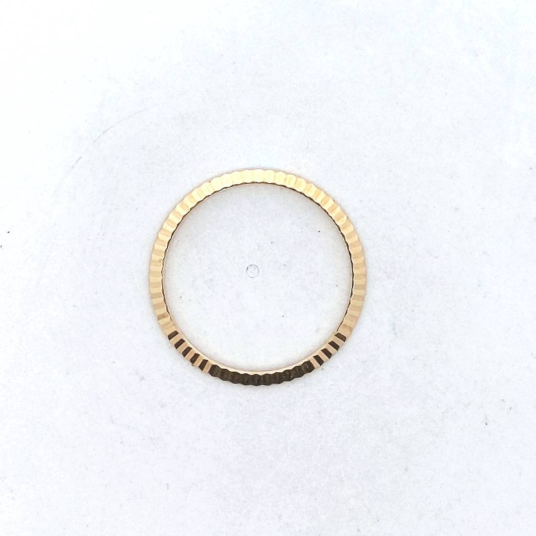 Ladies Rolex 18K Yellow Gold Fluted Watch Bezel