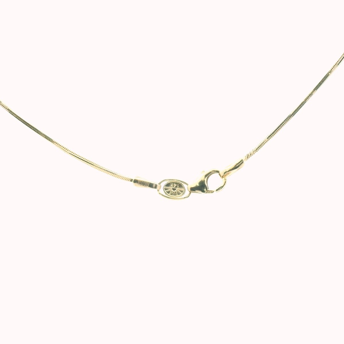 Vintage 14K Yellow Gold Diamond & Amethyst Necklace